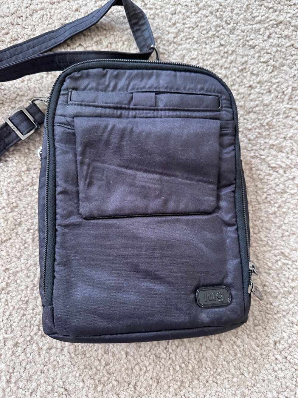 LUG Pitter Patter Crossbody Bag With Multiple Zipper Compartments